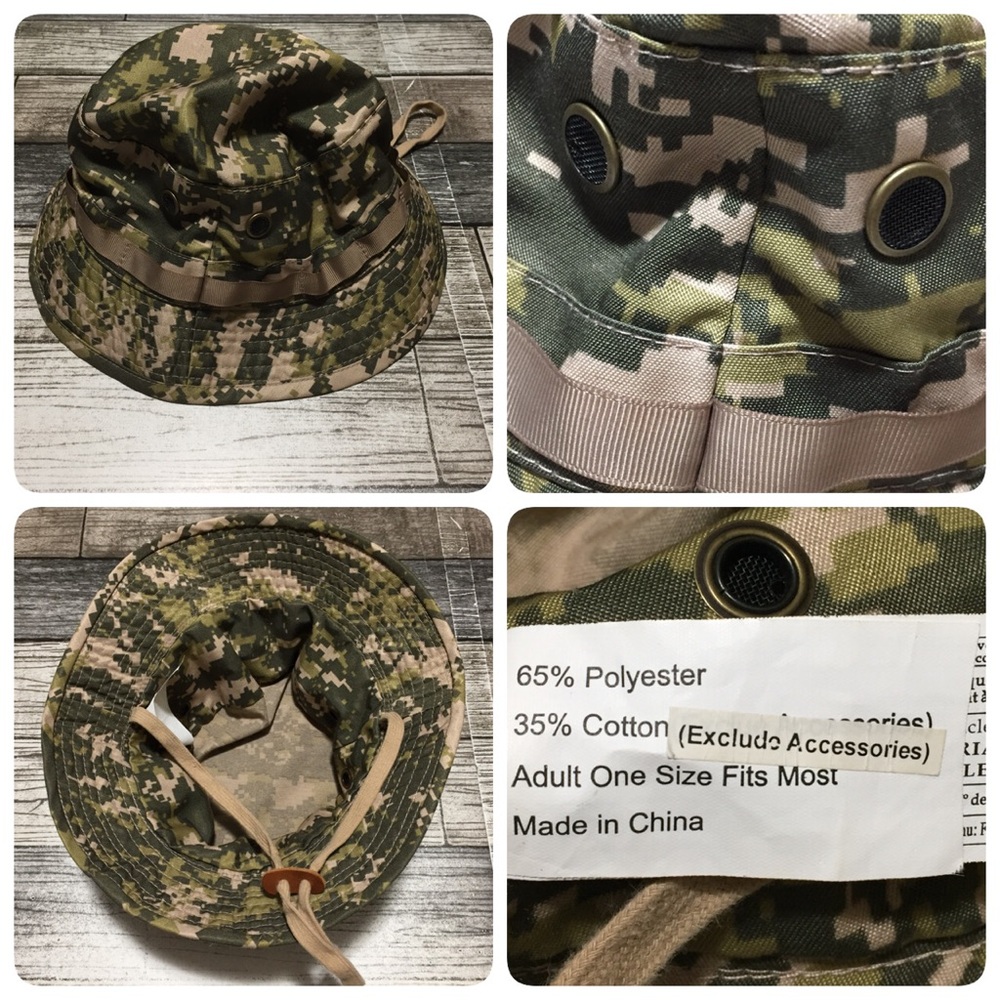 Unbranded Camouflage Bucket Hat Adult One Size Fits Most